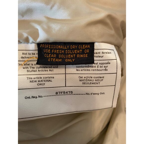 Eddie Bauer Beige Long Coat Goose Down Plaid Lining Button Zipper Closure Medium - Picture 3 of 15